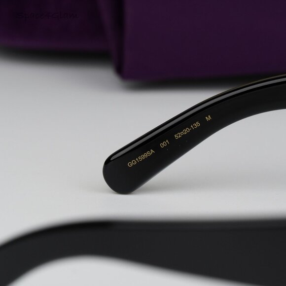 Gucci Women Sunglasses Black Grey Square GG1599SA 001 BRAND NEW - Picture 5 of 9